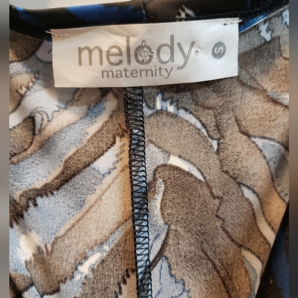 Melody Maternity Drape Neck, Tie Back Sleeveless Dress, Small - Picture 3 of 6